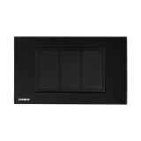 Cumpara ieftin Priza blank Livolo neagra cu rama din sticla, standard italian