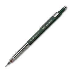 Creion Mecanic Faber – Castell TK-Fine VarioL.5, 0.5 mm Mina, Grip Metal, Clip Rezistent, Corp Verde, Creion Mecanic Colorat, Rechizite Scolare, Instr