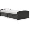 vidaXL Cadru de pat cu 2 sertare, gri, 90 x 200 cm, lemn masiv de pin 322158