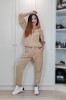 B656-155 Trening sport oversize cu print &quot;Fashion Style&quot; alcatuit din 2 piese, M/L