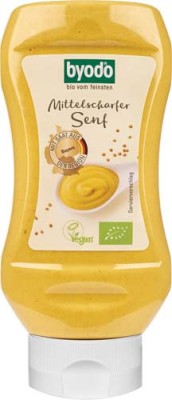 Mustar Mediu Fin Fara Gluten Bio 300ml Byodo foto