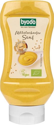 Mustar Mediu Fin Fara Gluten Bio 300ml Byodo