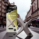 AROMA CAR Polymer X-Shape Silver &ndash; Odorizant Auto Polimeric, 40 Zile Prospețime