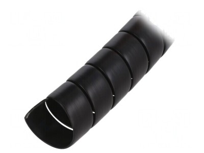 &amp;Icirc;nfășurare Spiralată 39mm Polipropilenă Neagră 1m foto