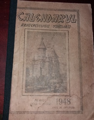 CALENDARUL ARHIEPISCOPIEI TIMISORII 1948 foto