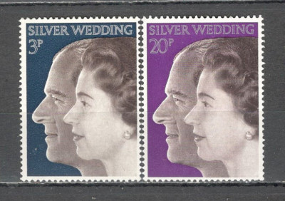 Anglia/Marea Britanie.1972 Nunta de Argint Regina Elisabeth II si Phillip GA.91 foto