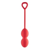 Bile Vaginale pentru Exercitii Kegel Playful Drops, Silicon, Rosu, 17.5 cm