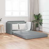 vidaXL Canapea Sofa Bed 2-in-1 Gri deschis 124x71x78 cm