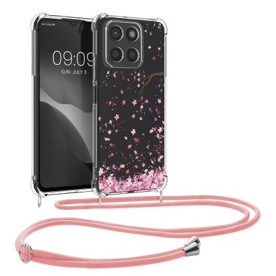 Husa Kwmobile pentru Honor X6a, Transparent/Roz, Silicon, KWM000020IC001C foto