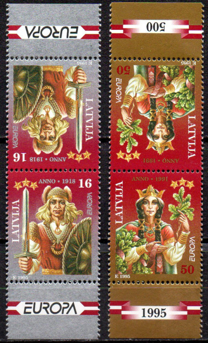 LETONIA 1995, EUROPA CEPT, serie neuzată, MNH