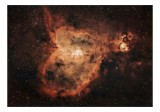 Tablou Canvas Univers Spațiu Galaxie Stele Nebuloasă Culoare Formă, 39 x 26 cm, CMCLASS