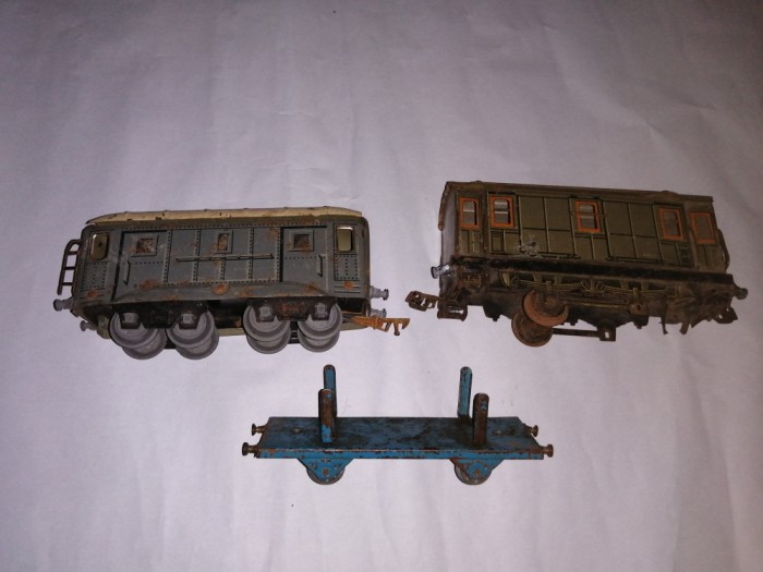 bnk jc Lot 3 vagoane metalice scara O - JEP - 1921-1957