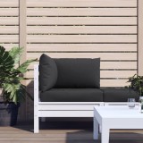 VidaXL Perne de canapea din paleți, 3 buc., negru, material textil