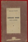 Edgar Papu, "Giordano Bruno" - 1947 - cu un mic decupaj la p. 3 jos
