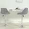 vidaXL Scaune de bar, 2 buc., gri deschis, catifea