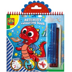 Set activitati 3 in 1 cu animalute, mozaic si stickere metalice