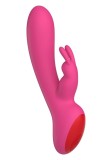 Vibrator Rabbit Rebel, 10 Moduri Vibratii, Silicon, USB Magnetic, Roz, 20 cm