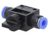 Ventil inchidere 6mm 0-10bar cu aerisire, pentru aer comprimat si vacuum, marca PNEUMAT, carcasa PBT
