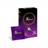 Prezervative DIBLONG XL, lubrifiate, din latex, 55 &plusmn; 2 mm, 10 buc