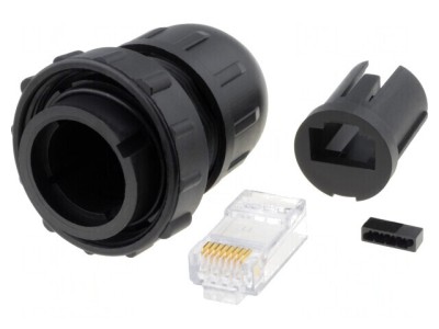 Mufă RJ45 Cat6 8P8C Fixare Rotire foto