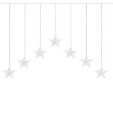 Ghirlanda luminoasa tip perdea cu stelute, 72 LED, 2 m, interior/exterior