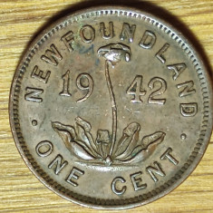 Canada provincii -moneda colectie bronz- 1 cent 1942 XF Newfoundland - George VI