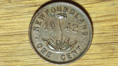 Canada provincii -moneda colectie bronz- 1 cent 1942 XF Newfoundland - George VI foto