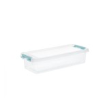 Cutie de depozitare din plastic, transparenta, cu sistem de blocare, 3,5 l, 36x14x9 cm