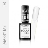 Lac de unghii Solar Gel, Revers, 12 ml, alb, nr 01, Marry Me