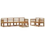 vidaXL Set de canapele de exterior 7 pcs natural Lemn Solid de Acacia 3385015