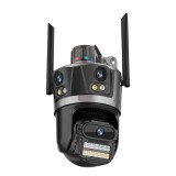 Camera de Supraveghere WiFi, TSS-P12, 3 Lentile,Full HD, Unghi Larg, Zoom 6X