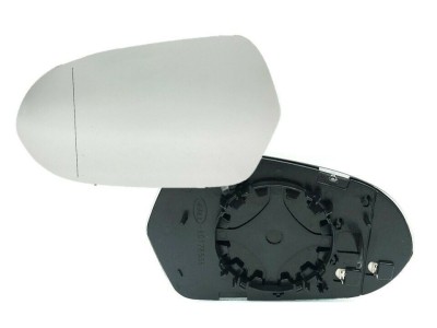 Geam oglinda exterioara cu suport fixare Audi A6 (4g/C7), 01.2011-06.2014, A6 (4g/C7), 06.2014-, Stanga, incalzita; geam convex; cromat foto