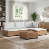 Cumpara ieftin 5 buc. Set de lounge din ratan cu perne GENDT Ratan Natural