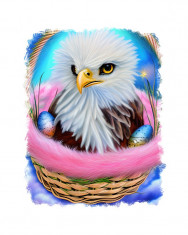 Sticker decorativ, Pui de Vultur, Maro, 70 cm, 6731ST foto
