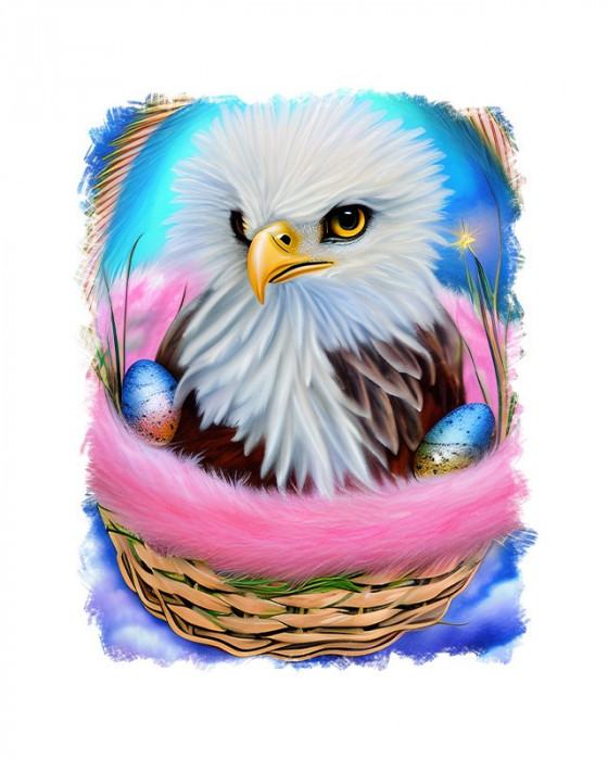 Sticker decorativ, Pui de Vultur, Maro, 70 cm, 6731ST
