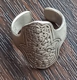 (175) INEL DIN ARGINT DAMA, REGLABIL, MANA LUI HAMSA / MANA MAICII DOMNULUI