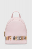 Love Moschino rucsac femei, culoarea roz, mic, cu imprimeu