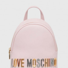 Love Moschino rucsac femei, culoarea roz, mic, cu imprimeu