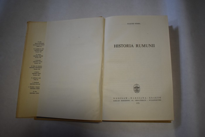 Juliusz Demel - Historia Rumuni (1970, limba poloneza)