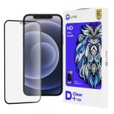 Folie de protectie Ecran Lito D+ Pro pentru Apple iPhone 12 / 12 Pro, Sticla Securizata, Full Glue, Neagra