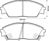 Placute frana Honda Accord 3 (Ca), Accord 4 (Cb), Civic 2 Shuttle (Ee), Civic 4 (Ec, Ed, Ee), Crx 2 (Ed, Ee), Prelude 3 (Ba) SRLine parte montare : P