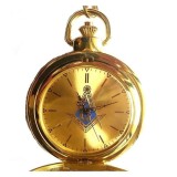 Ceas de Buzunar Masonic - Auriu - Cadran 43 mm - Quartz - Cu Lanț și Agățătoare