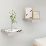 VidaXL Rafturi perete suspendate 2 buc. gri beton 23x23,5x3,8 cm MDF