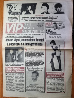ziarul VIP 6-12 iulie 1993-iuliana marciuc,corina chiriac,doru octavian dumitru foto