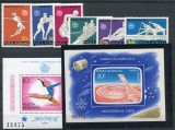 1976 , Lp 913 , Lp 914 , Lp 915 , Jocurile Olimpice de Vara Montreal , serie , colita dantelata si nedantelata - MNH