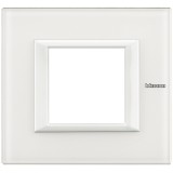 Rama Ornament 2M Axolute Bticino sticla alba HA4802VBB