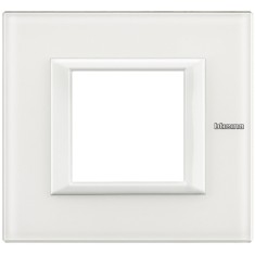 Rama Ornament 2M Axolute Bticino sticla alba HA4802VBB