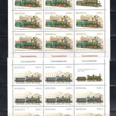 ROMANIA 2011 - LOCOMOTIVE, MINICOLI, MNH - LP 1912c