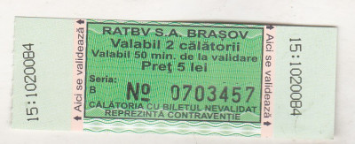 bnk div Bilet autobuz - RATBV Brasov - 5 lei foto