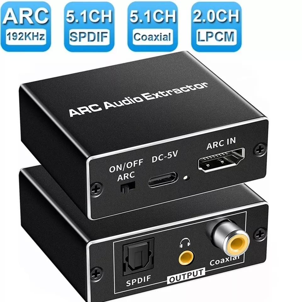 Adaptor HDMI ARC audio Extractor, Active, convertor TV HDMI la sunet Jack  analog si Coaxial + SPDIF Toslink Digital | Okazii.ro